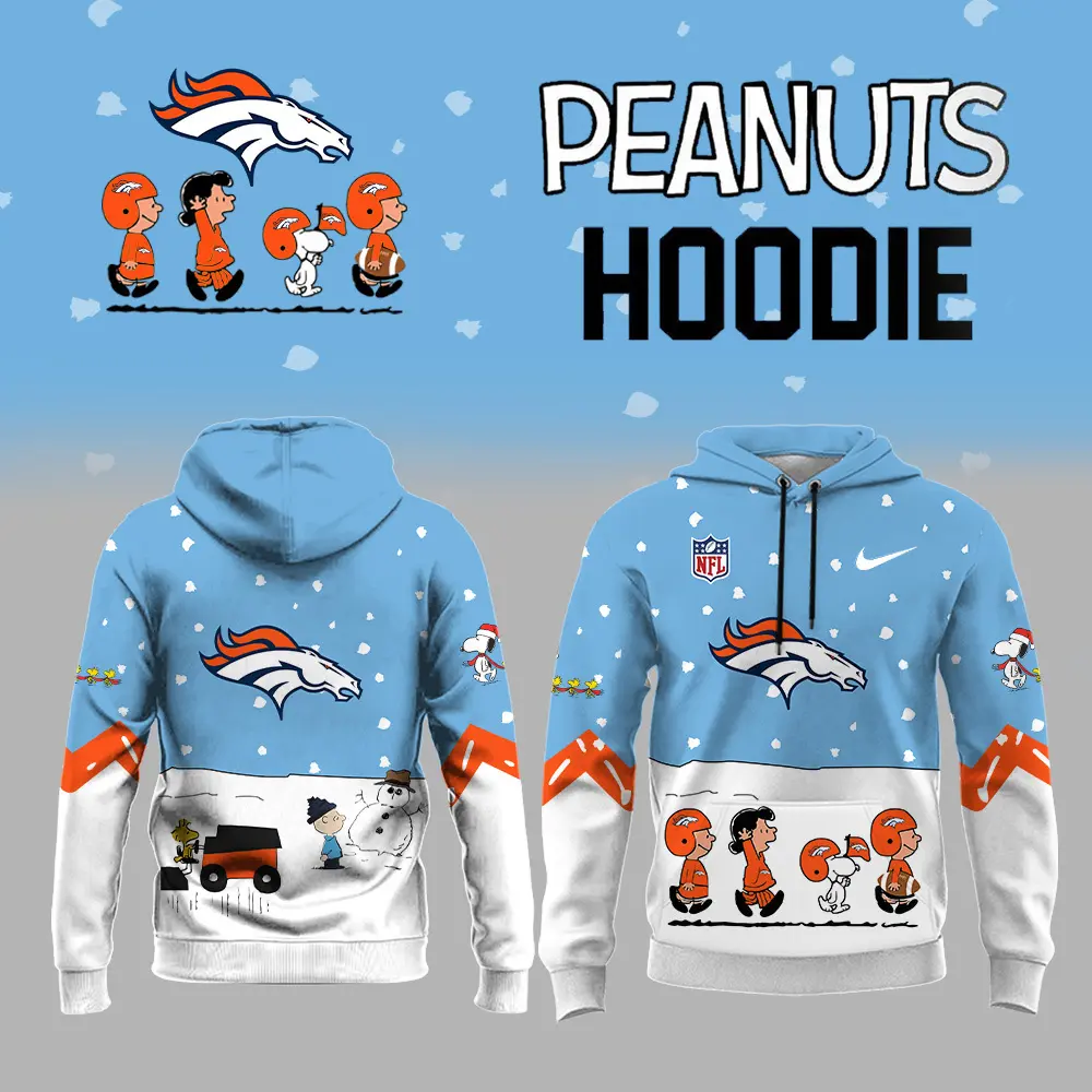 Denver Broncos NFL Peanuts Snoopy Night Nike Unisex Hoodie