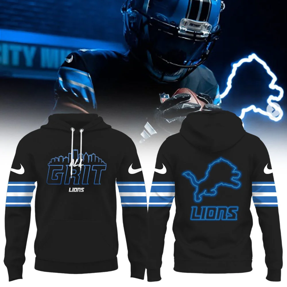 Detroit Lions All Black Is Back Hoodie Set GHS2071