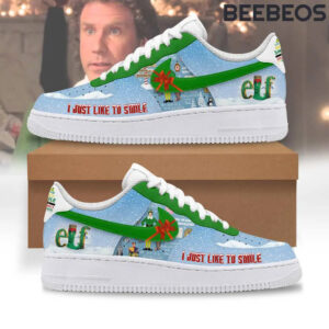 ELF I Just Like to Smile Air Force 1 Shoes AF1 Limited Sneakers