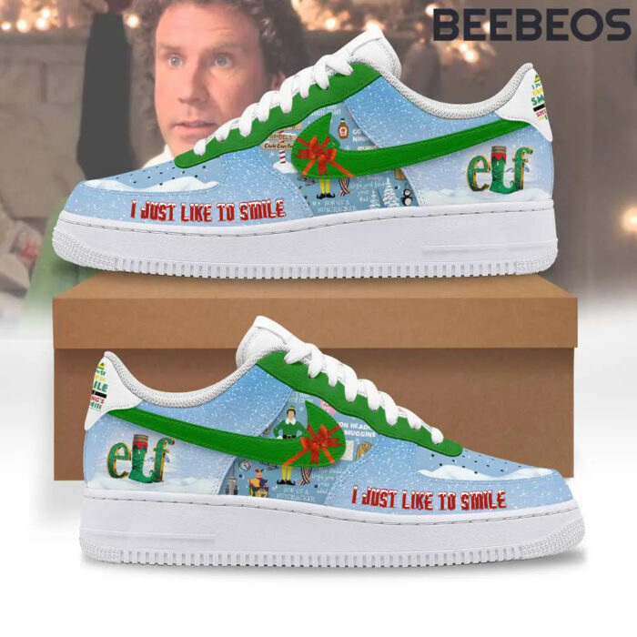 ELF I Just Like to Smile Air Force 1 Shoes AF1 Limited Sneakers