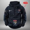 Florida Panthers NHL Swoosh Hooded Lace Up Retro Vintage Hoodie Custom Name