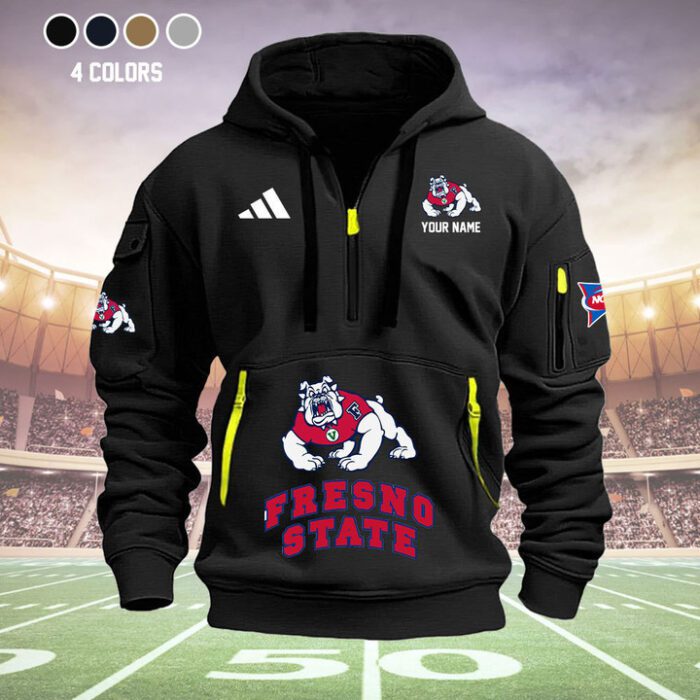 Fresno State Bulldogs Quarter Zip Hoodie NCAA2077