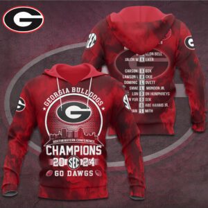 Georgia Bulldogs Football Performance Unisex Hoodie CGN5466