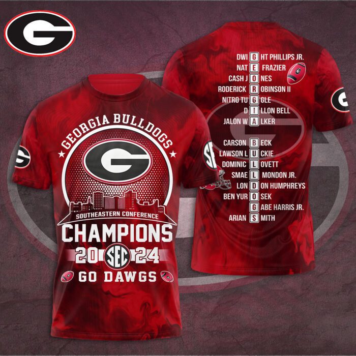 Georgia Bulldogs Football Performance Unisex T-Shirt CGN5304