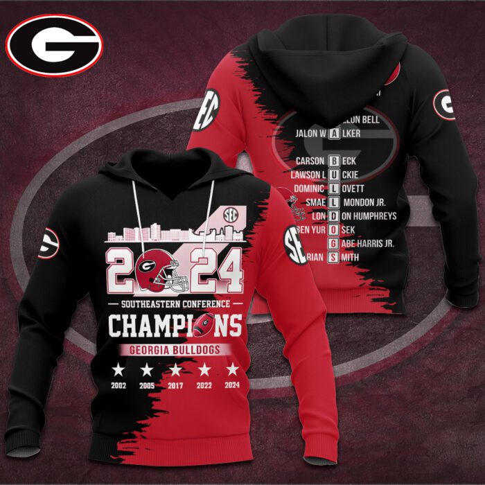 Georgia Bulldogs Football Performance Unisex Hoodie CGN5469