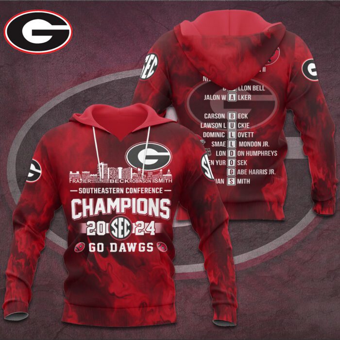 Georgia Bulldogs Football Performance Unisex Hoodie CGN5472