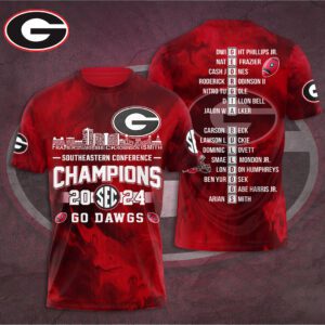 Georgia Bulldogs Football Performance Unisex T-Shirt CGN5313