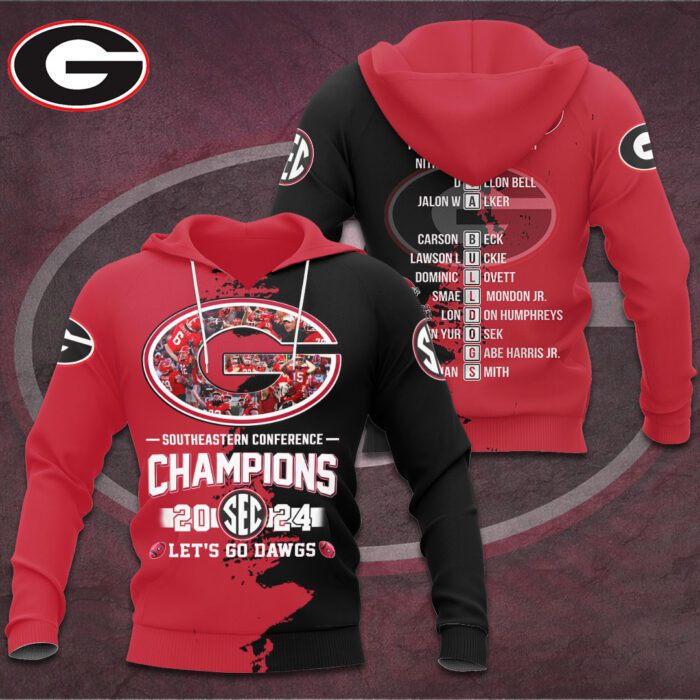 Georgia Bulldogs Football Performance Unisex Hoodie CGN5478