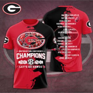 Georgia Bulldogs Football Performance Unisex T-Shirt CGN5324