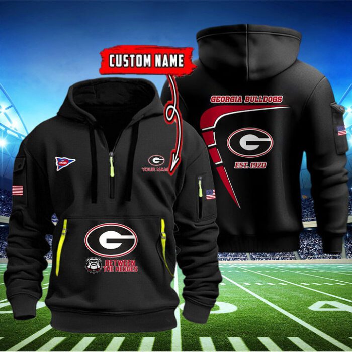 Georgia Bulldogs Quarter Zip Hoodie NCAA2118