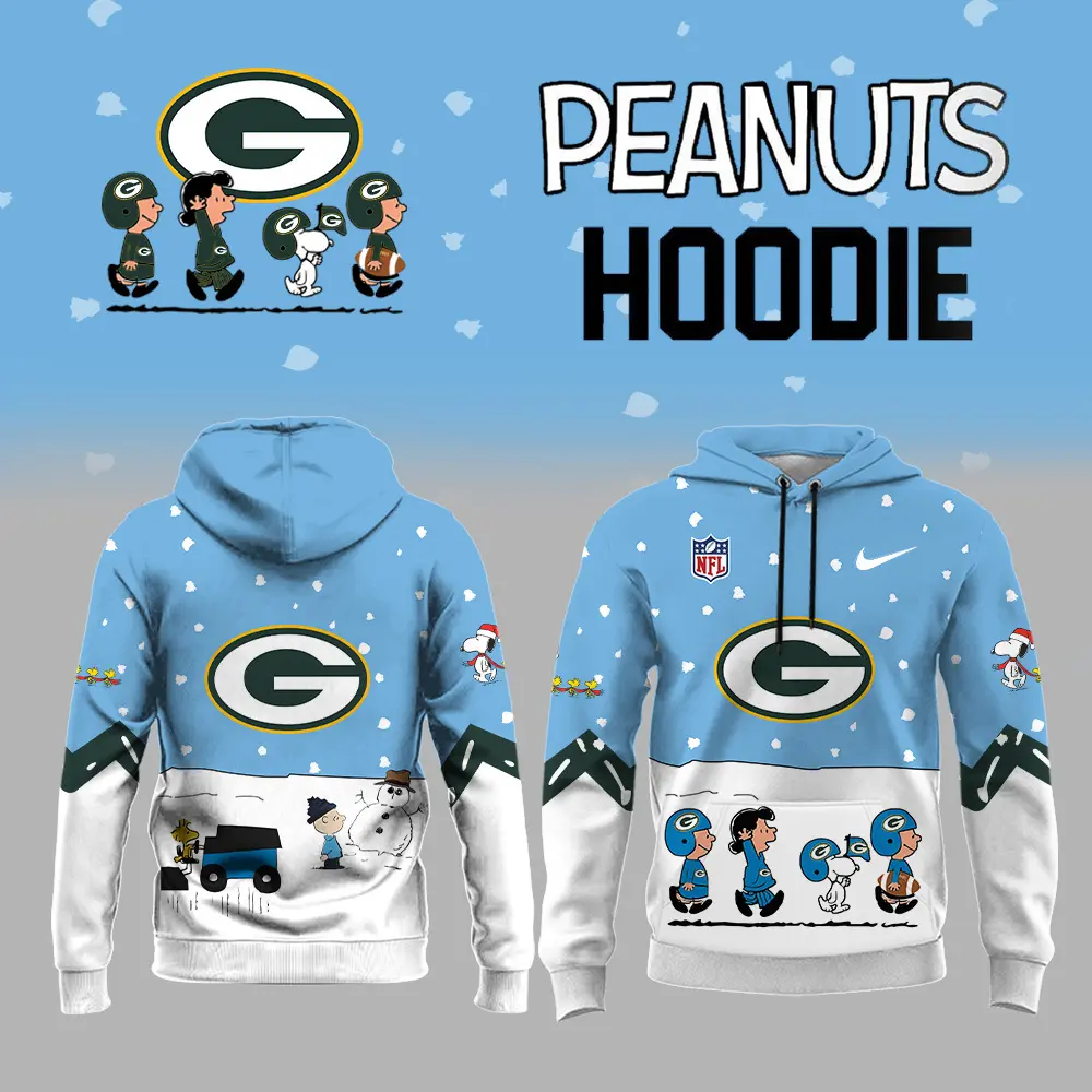 Green Bay Packers NFL Peanuts Snoopy Night Nike Unisex Hoodie