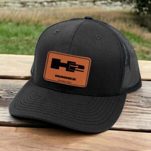 H2 Hummer Personalized Leather Patch Cap LPC1171