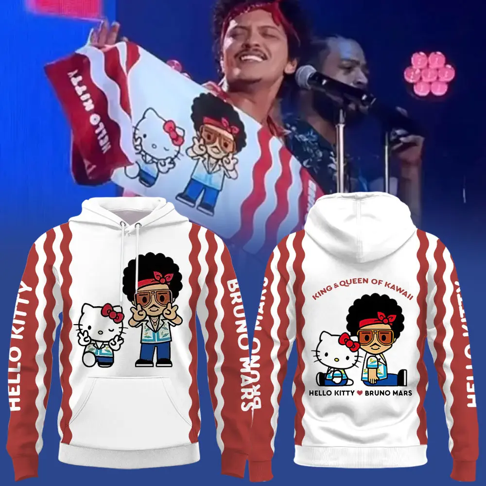 Hello Kitty Bruno Mars King & Queen Of Kawaii Hoodie WUH3101