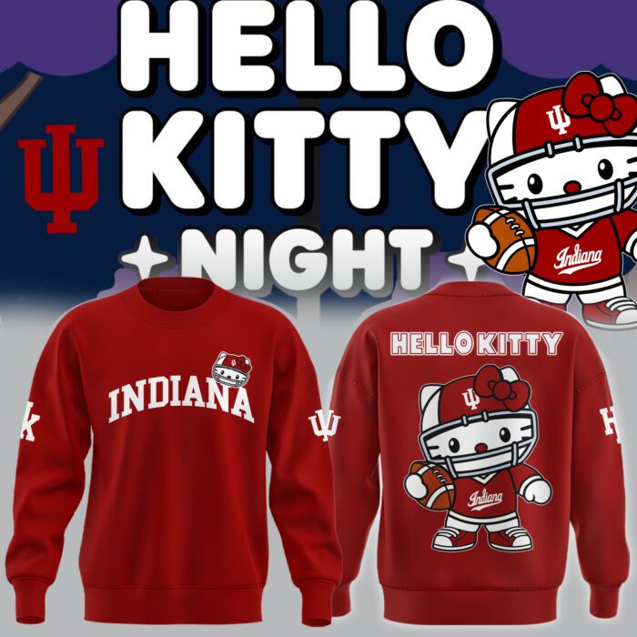 Hello Kitty X Indiana Hoosiers Football Sweatshirt BCT1059