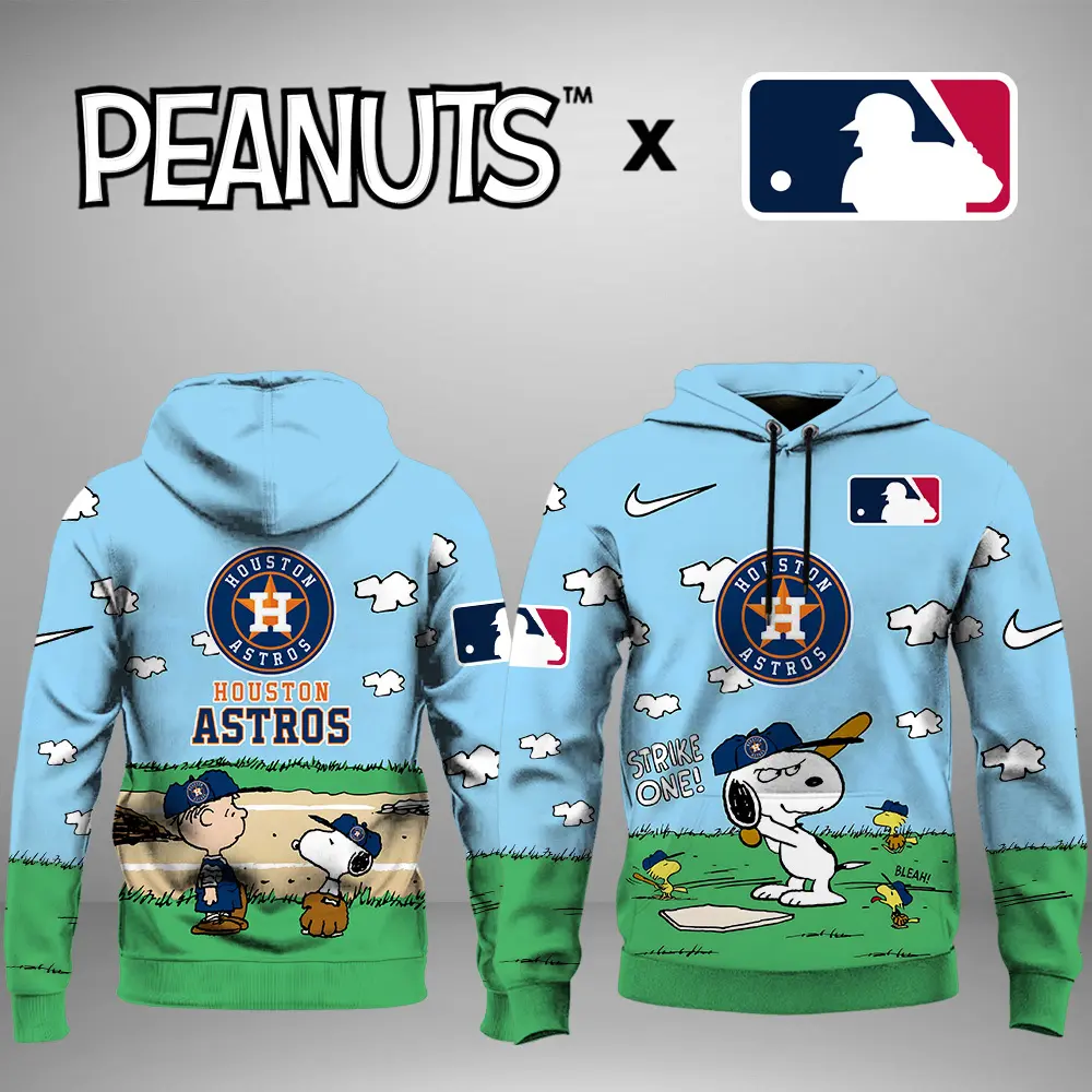 Houston Astros MLB X Snoopy Peanuts' 75th Anniversary Unisex Hoodie