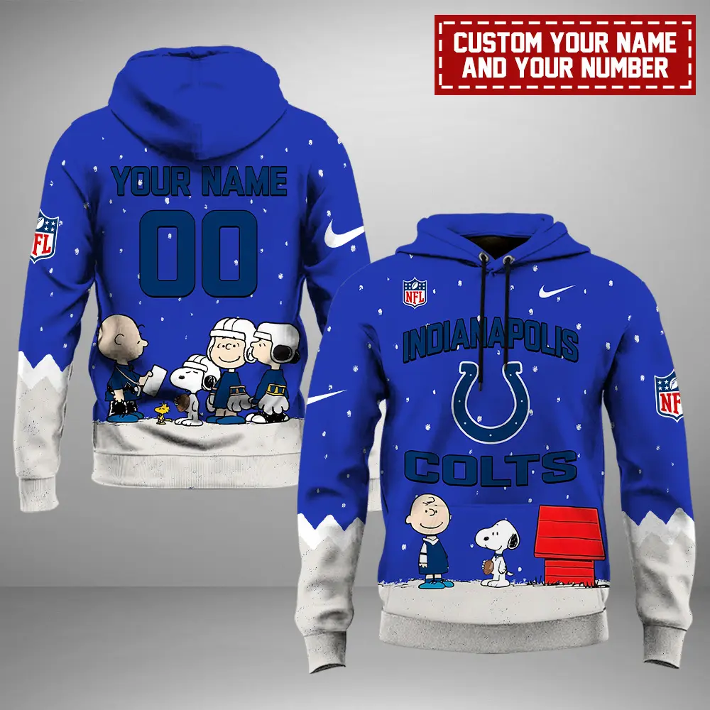 Indianapolis Colts NFL Peanuts & Snoopy Night 2024 Personalized Unisex Hoodie