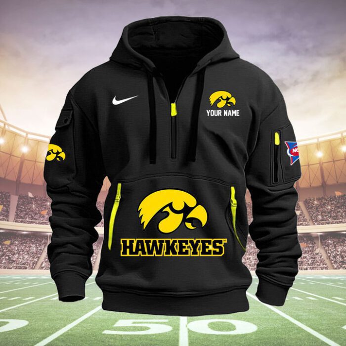 Iowa Hawkeyes Quarter Zip Hoodie NCAA2120