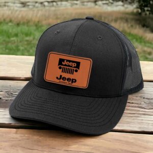 Jeep Personalized Leather Patch Cap LPC1108