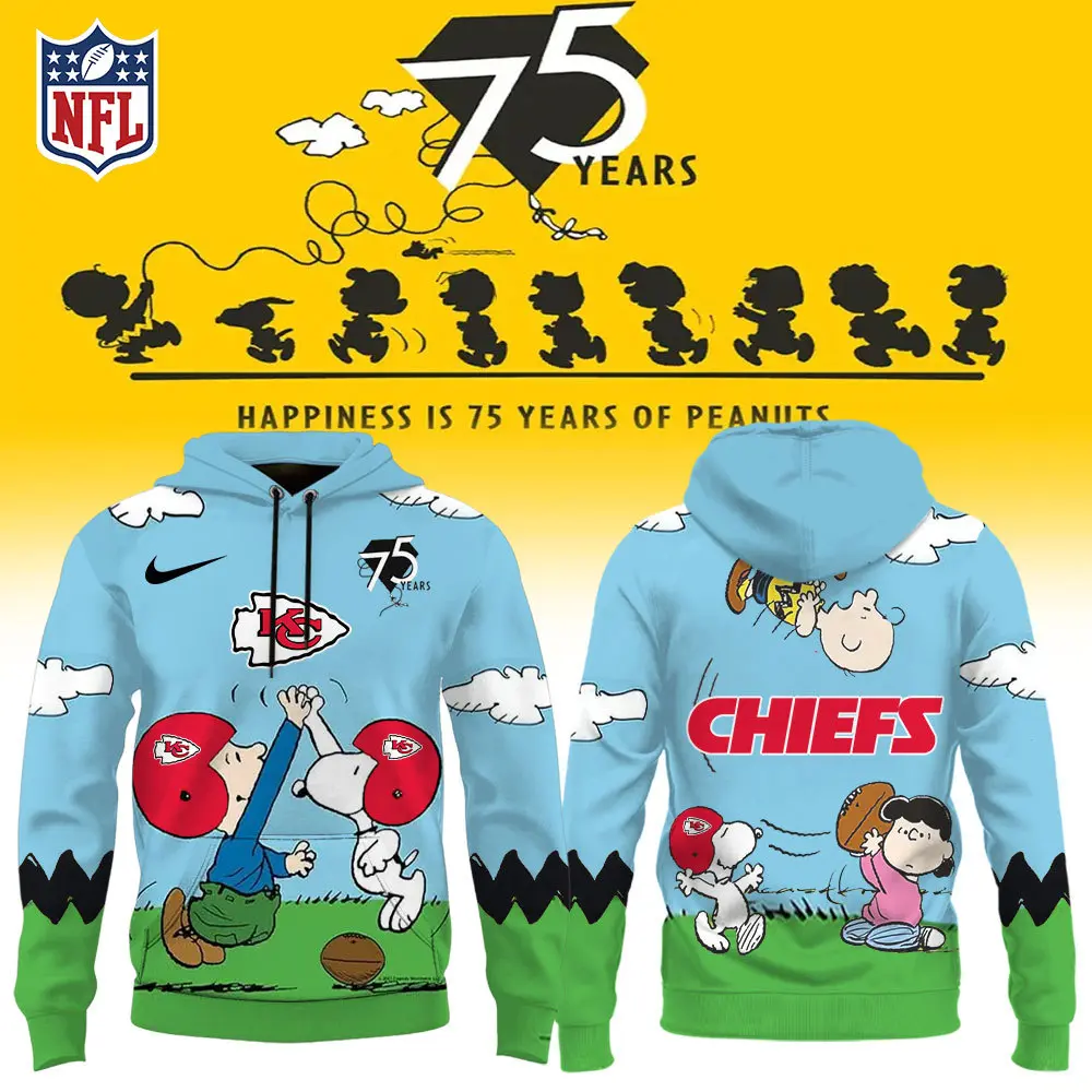 Kansas City Chiefs NFL X Snoopy Peanuts' 75th Anniversary Unisex Hoodie