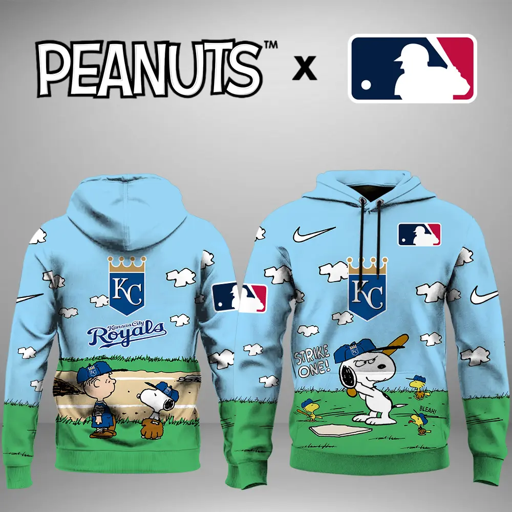 Kansas City Royals MLB X Snoopy Peanuts' 75th Anniversary Unisex Hoodie