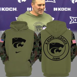 Kansas State Wildcats Football Camo Hoodie 2023 BHD6010