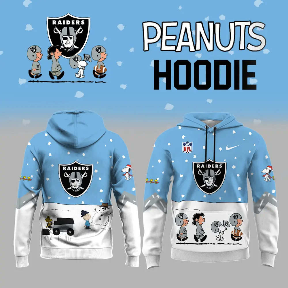 Las Vegas Raiders NFL Peanuts Snoopy Night Nike Unisex Hoodie