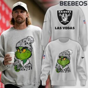 Las Vegas Raiders x Grinch Special Edition Grey Sweatshirt