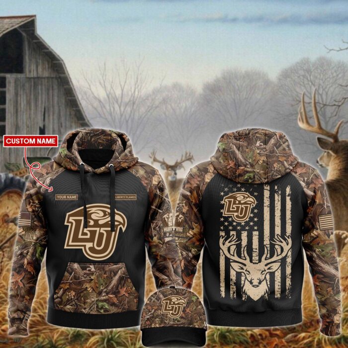 Liberty Flames NCAA x Hunting Unisex Hoodie Cap Joggers Set 2024/25 HCJ1018