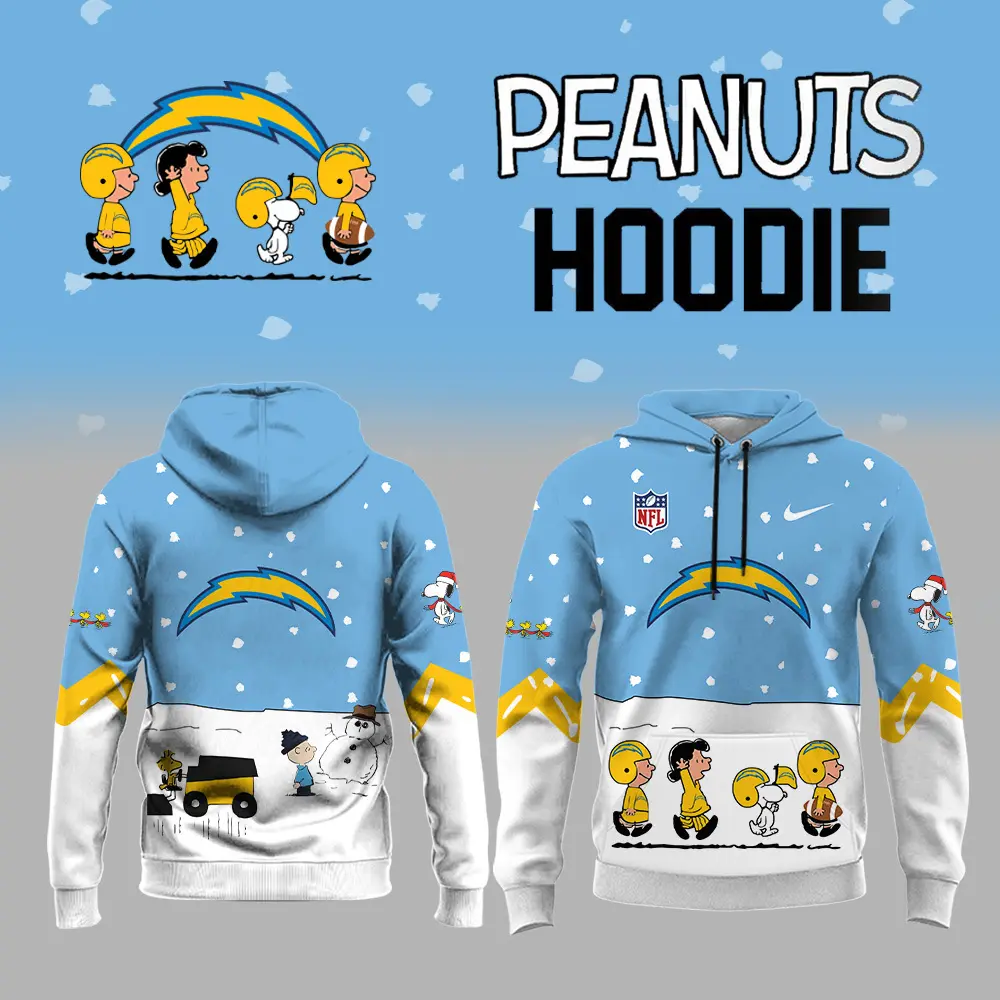 Los Angeles Chargers NFL Peanuts Snoopy Night Nike Unisex Hoodie