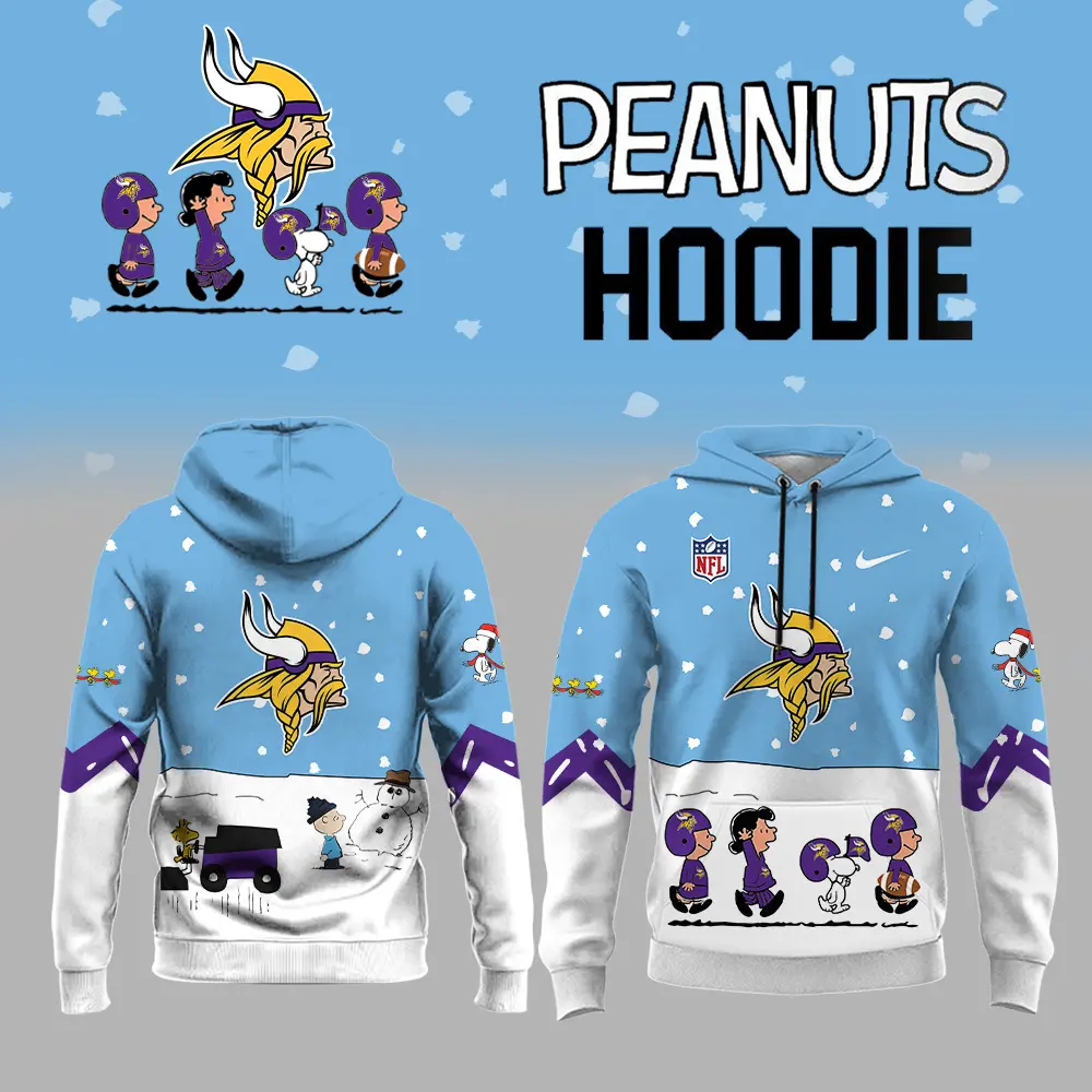 Minnesota Vikings NFL Peanuts Snoopy Night Nike Unisex Hoodie