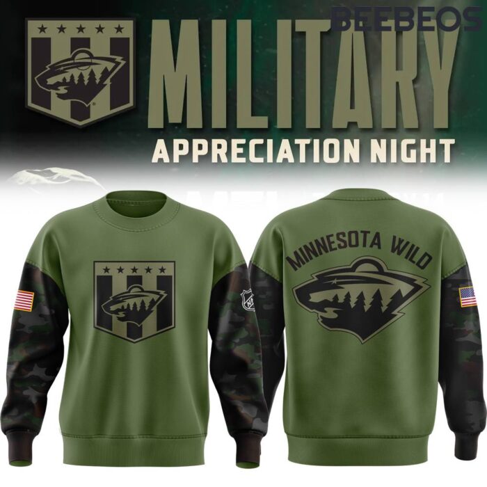 Minnesota Wild NHL Military Apreciation Camo Sweatshirt