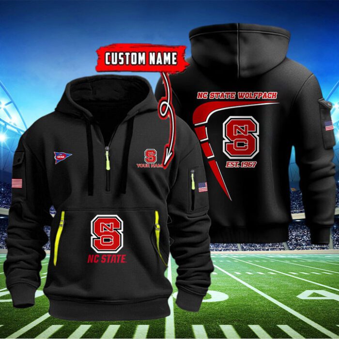 NC State Wolfpack Quarter Zip Hoodie NCAA2080