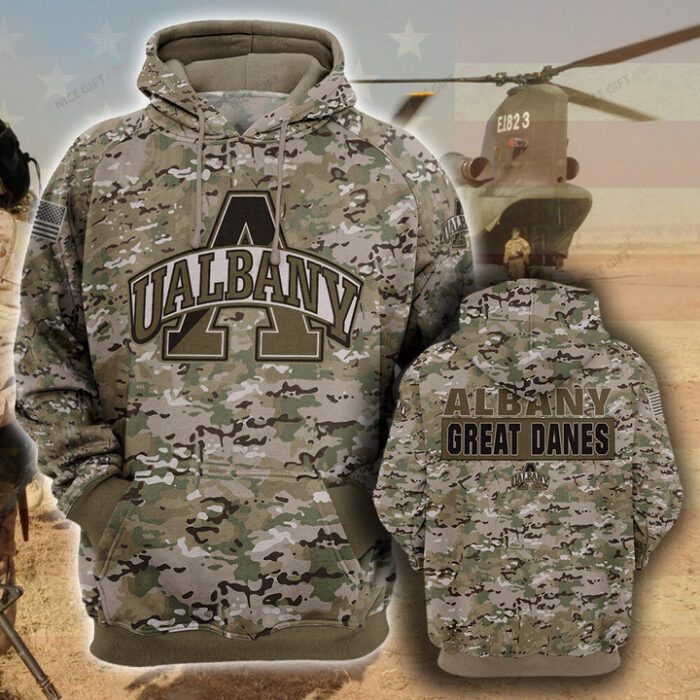 NCAA Albany Great Danes Camouflage Unisex Hoodie NCAA2370