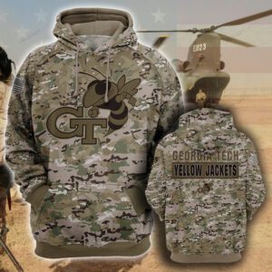 NCAA Georgia Tech Yellow Jackets Camouflage Unisex Hoodie NCAA2322