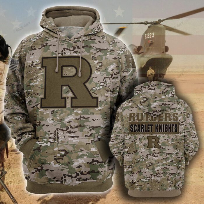 NCAA Rutgers Scarlet Knights Camouflage Unisex Hoodie NCAA2277