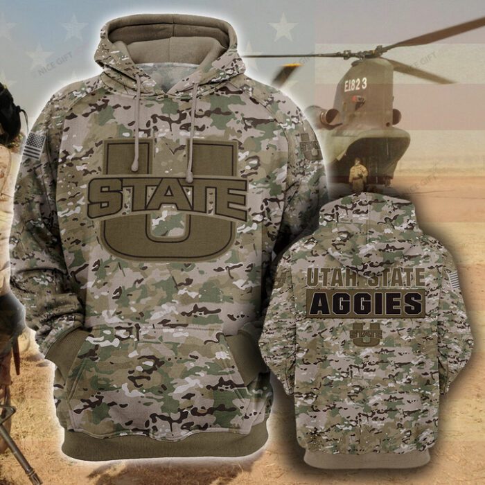 NCAA Utah State Aggies Camouflage Unisex Hoodie NCAA2232