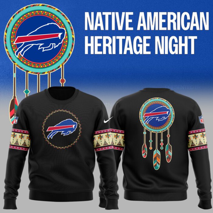 Buffalo Bills Football Native American Heritage Black Sweatshirt BCT1050