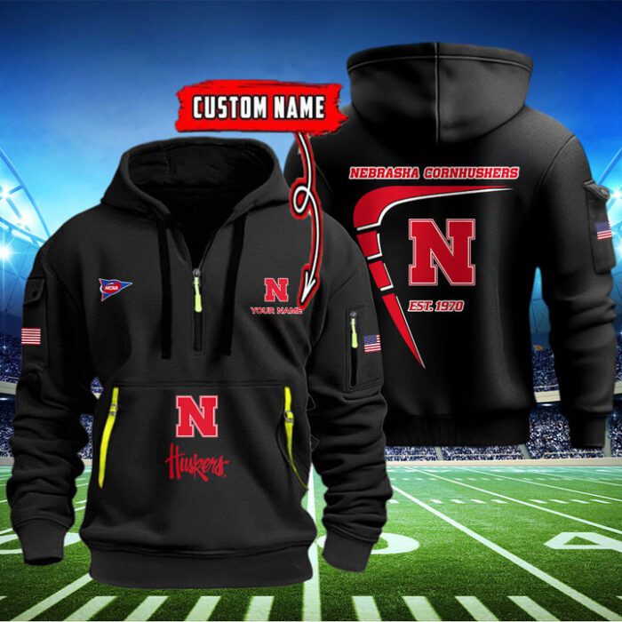 Nebraska Cornhuskers Quarter Zip Hoodie NCAA2037