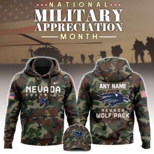 Nevada Wolf Pack x NCAA National Military Appreciation Month Unisex Hoodie Cap Joggers Set 2024/25 HCJ1178