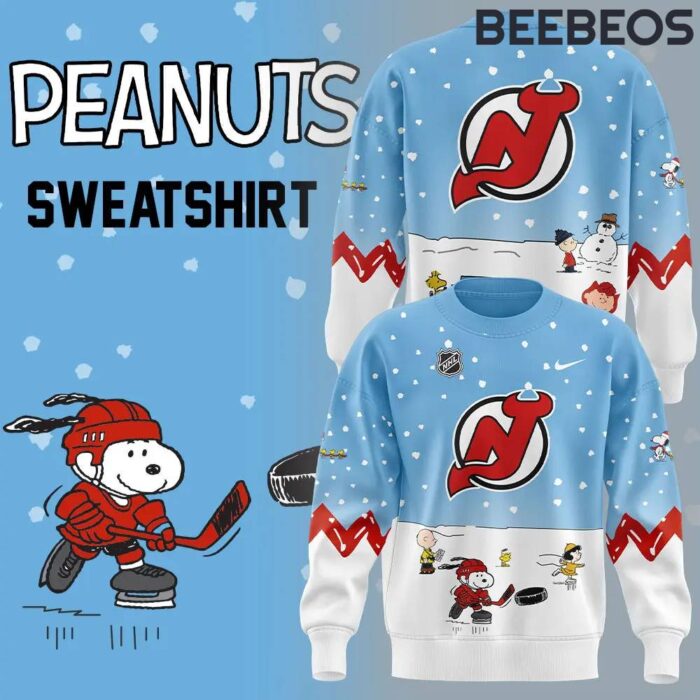 New Jersey Devils Peanuts & Snoopy Night Sweatshirt