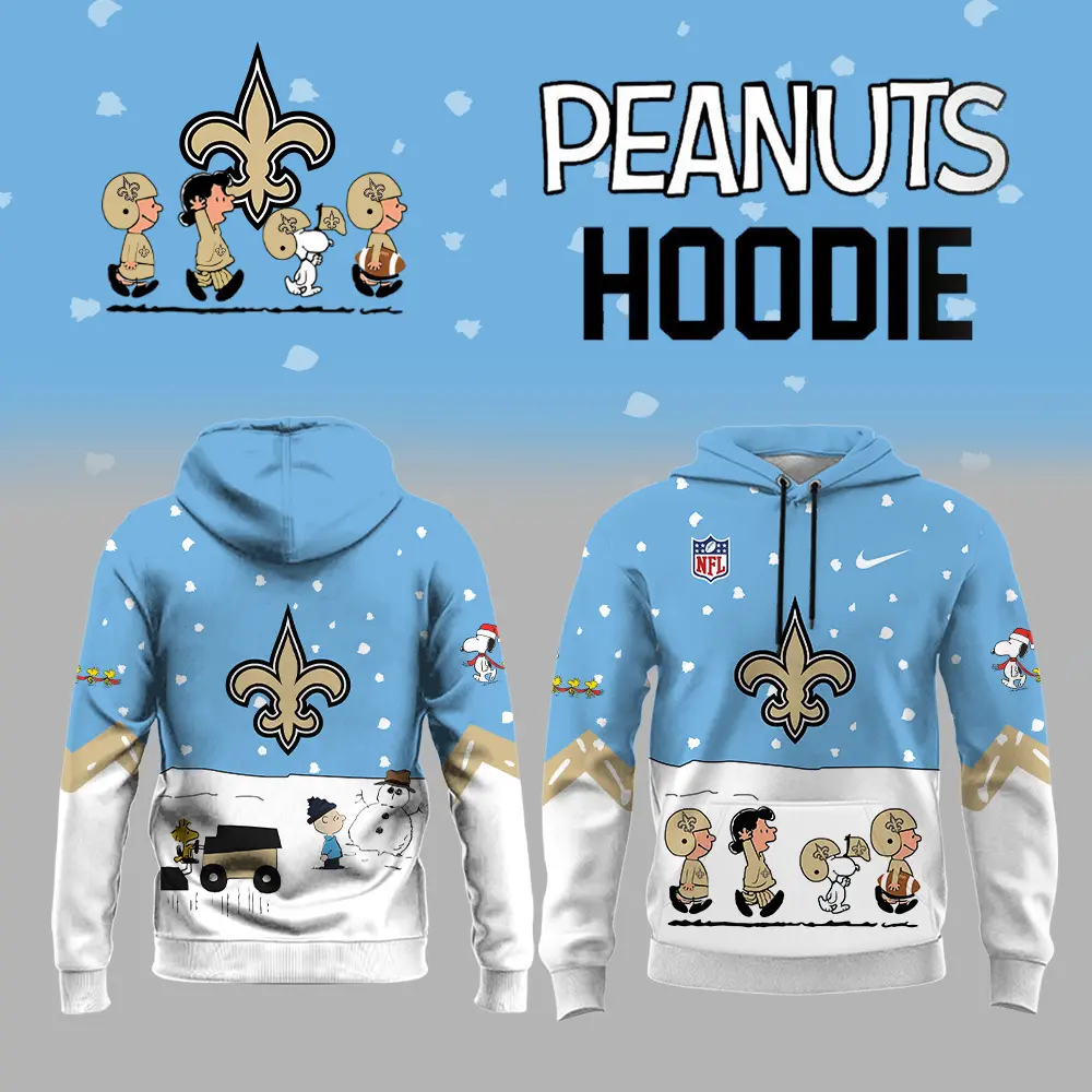 New Orleans Saints NFL Peanuts Snoopy Night Nike Unisex Hoodie