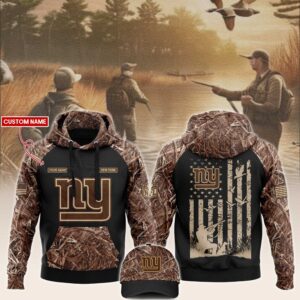 New York Giants NFL x Hunting Unisex Hoodie Cap Joggers Set - Black  HCJ1439