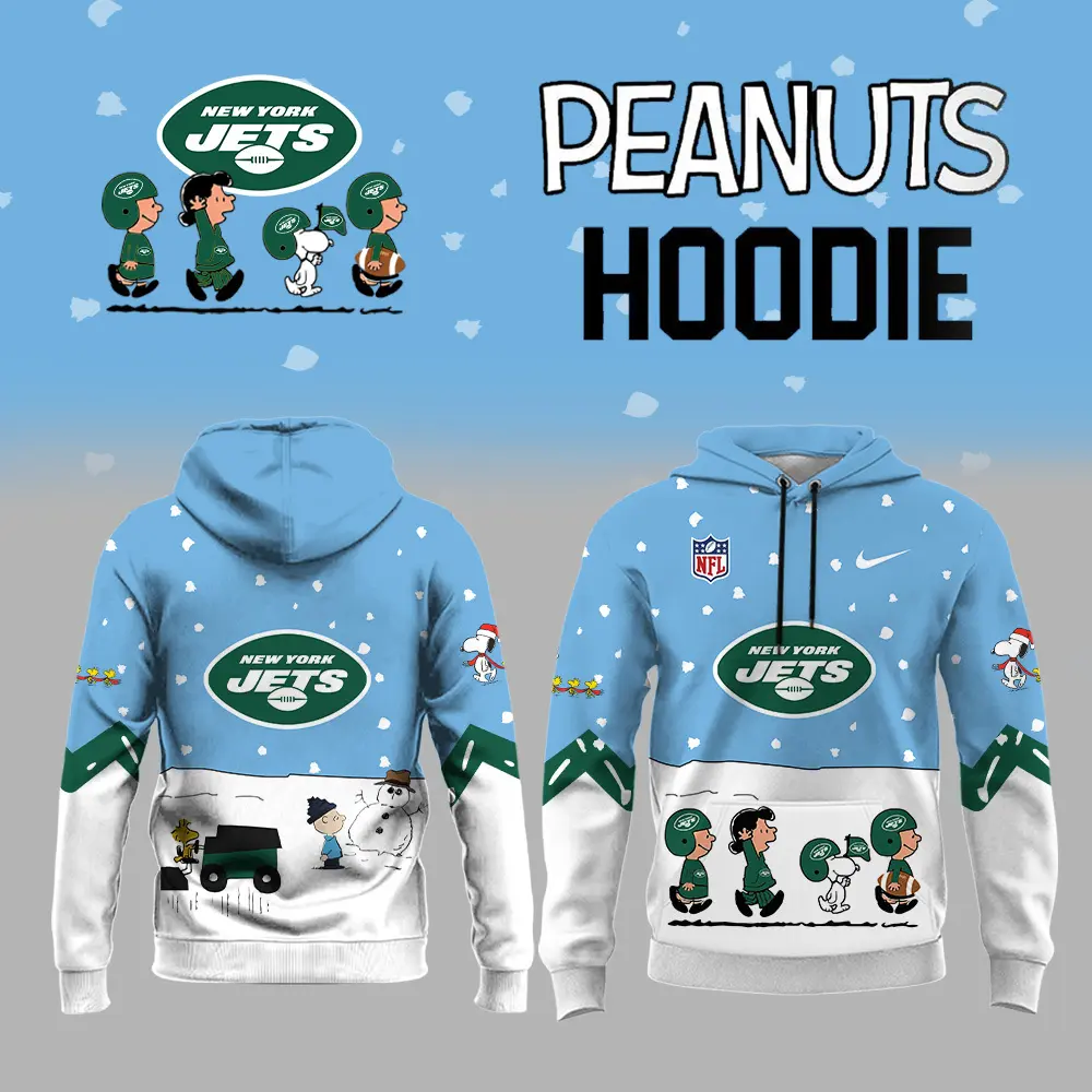 New York Jets NFL Peanuts Snoopy Night Nike Unisex Hoodie