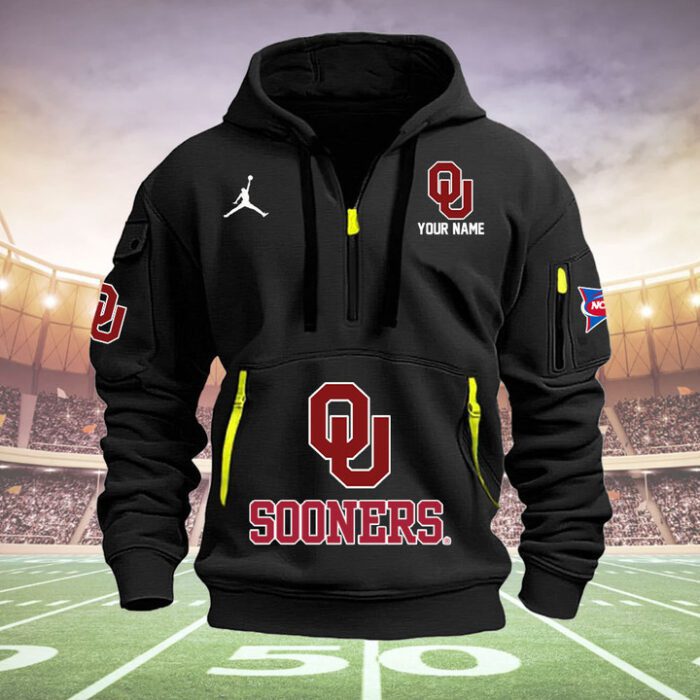 Oklahoma Sooners Quarter Zip Hoodie NCAA2101