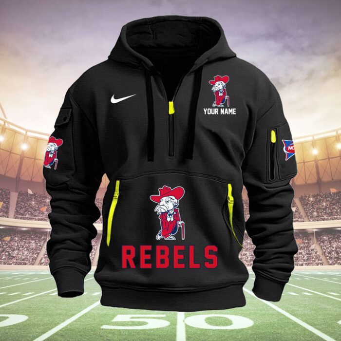 Ole Miss Rebels Quarter Zip Hoodie NCAA2056