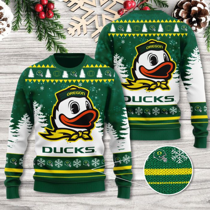 Oregon Ducks Football 3D Ugly Sweater ODC1000