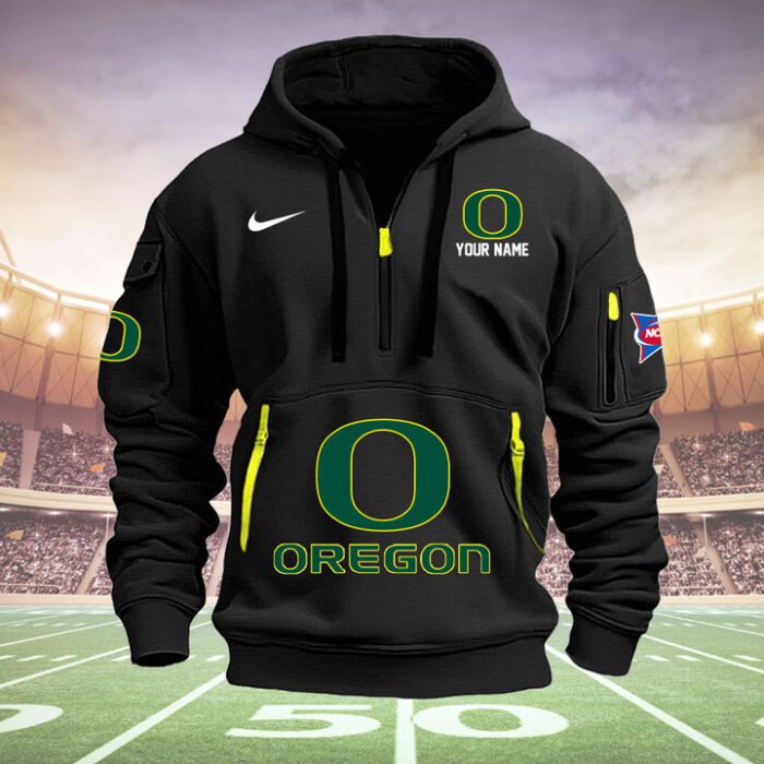 Oregon Ducks Quarter Zip Hoodie NCAA2047