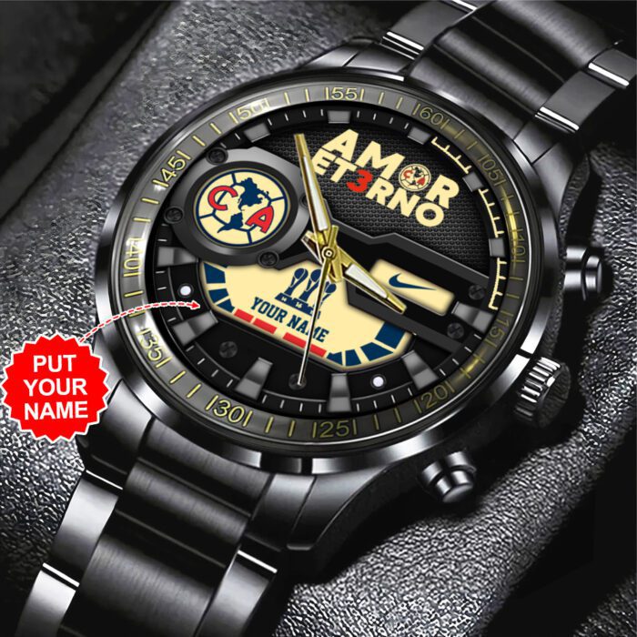 Personalized Club America Black Stainless Steel Watch CGN5140