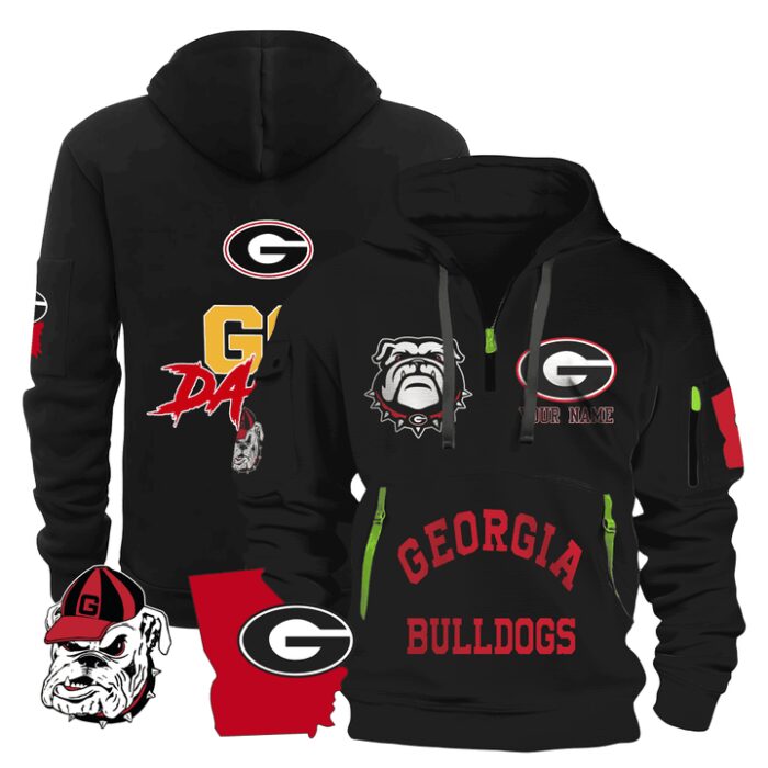 Personalized Georgia Bulldogs Quarter Zip Hoodie