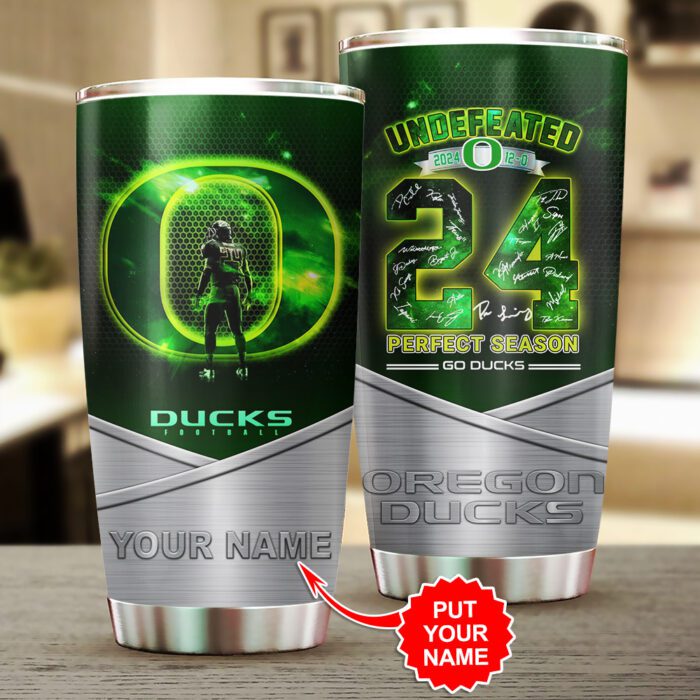 Personalized Oregon Ducks Football Tumbler Cup CGN5192